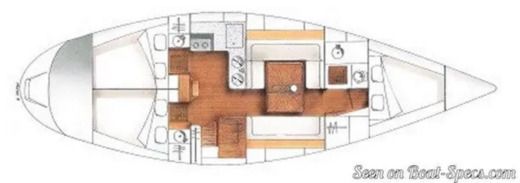 Sailboat Dufour Dufour 39 Classic Plano del barco