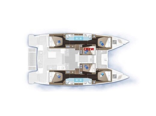 Catamaran  Lagoon 51 Plano del barco