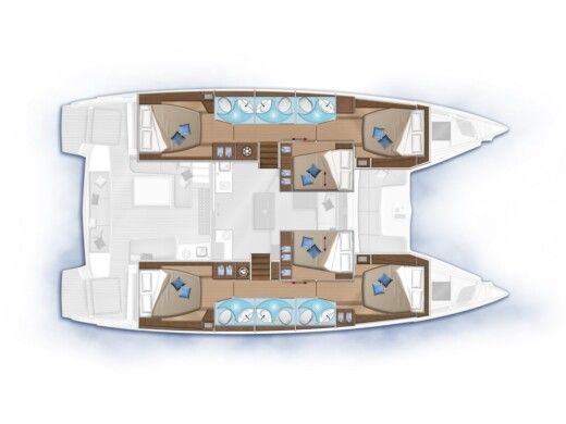 Catamaran Lagoon 50 Boat layout
