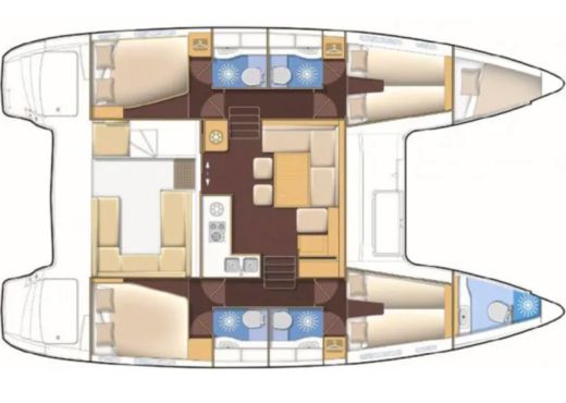 Catamaran Lagoon 400 S2 Plan du bateau