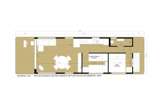 Houseboat WOMA D13 boat plan