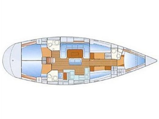 Sailboat Bavaria 50 Cruiser Plano del barco