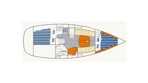 Sailboat BENETEAU FIRST 31.7 Plattegrond van de boot