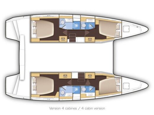 Catamaran  Lagoon 42 (2024) Plan du bateau