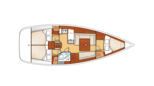 Sailboat BENETEAU OCEANIS 37 Plan du bateau