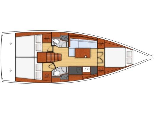 Sailboat BENETEAU OCEANIS 38.1 Plan du bateau