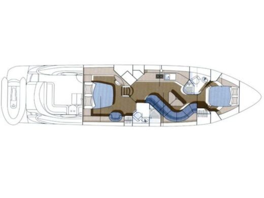 Motorboat Sunseeker Predator 56 Boat layout