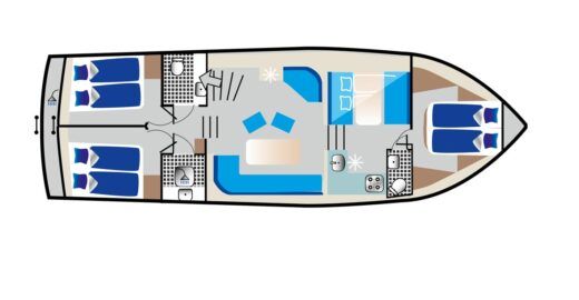 Houseboat Babro Beluga 1250 AK (HMR) boat plan