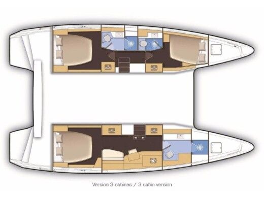 Catamaran LAGOON 42 boat plan