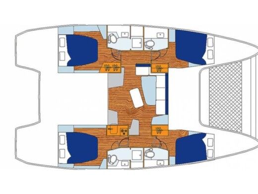 Catamaran Sunsail 424 Boat design plan