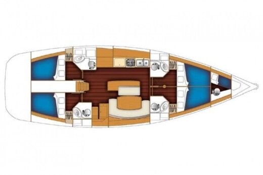 Sailboat Beneteau Cyclades 50.4 Boat design plan