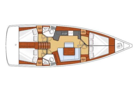 Sailboat Beneteau Oceanis 45 Plan du bateau