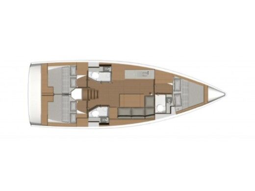 Sailboat  Dufour 390 Grand Large Boot Grundriss