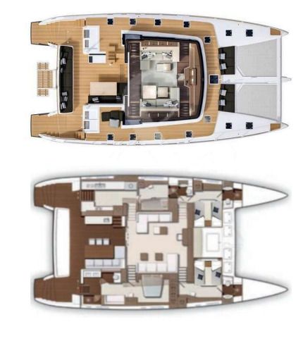 Motor Yacht Lagoon Lagoon 630 Plattegrond van de boot