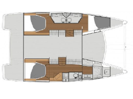 Catamaran Fountaine Pajot Lucia 40 boat plan