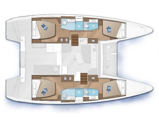 Catamaran  Lagoon 46  boat plan