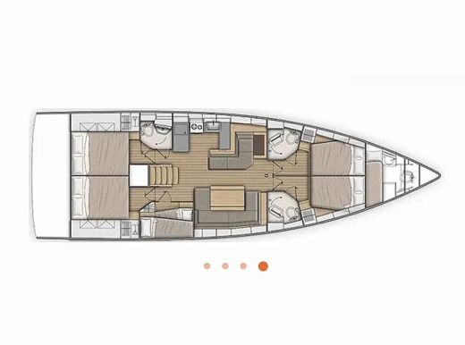 Sailboat  Oceanis 51.1 Boot Grundriss