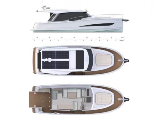 Motorboat Greenline Yachts Greenline 39 Planimetria della barca