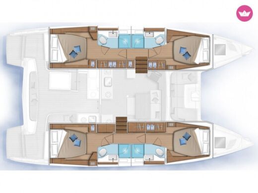 Catamaran  Lagoon 46  boat plan