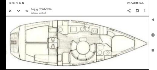 Sailboat Jeanneau Voyage 12,50 Plan du bateau