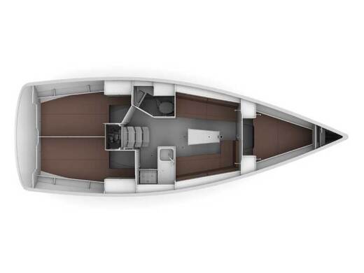 Sailboat  Bavaria 34 Cruiser Boot Grundriss