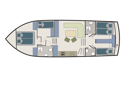 Houseboat Gruno Gruno 38 Classic boat plan