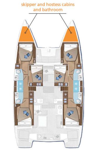 Catamaran  Lagoon 50 Boat layout