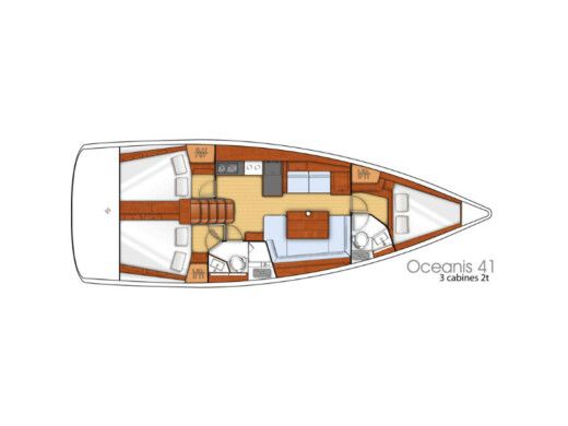 Sailboat BENETEAU OCEANIS 41 Planta da embarcação