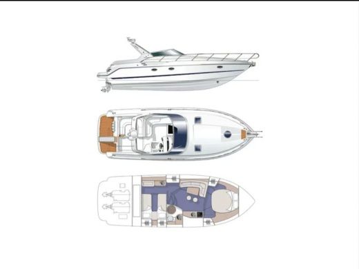 Motorboat Cranchi Zaffiro Boot Grundriss