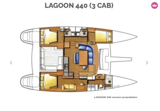 Catamaran Lagoon Lagoon 440 Plano del barco