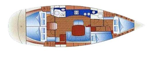 Sailboat Bavaria Bavaria 44 Planimetria della barca