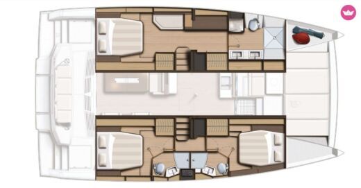 Catamaran 15 BALI 4.4 Planta da embarcação