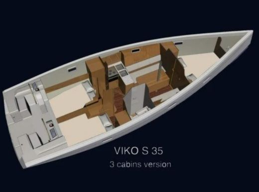 Sailboat Viko 35S Plattegrond van de boot