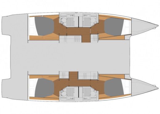 Catamaran Fountaine Pajot Astréa 42 Plan du bateau