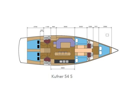 Sailboat  D&D Kufner 54 Exclusive Boot Grundriss