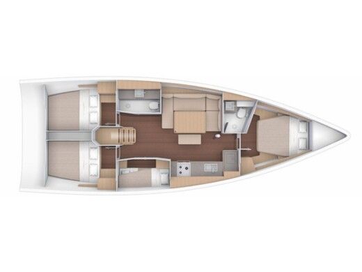 Sailboat  Dufour 430 Grand Large Plan du bateau