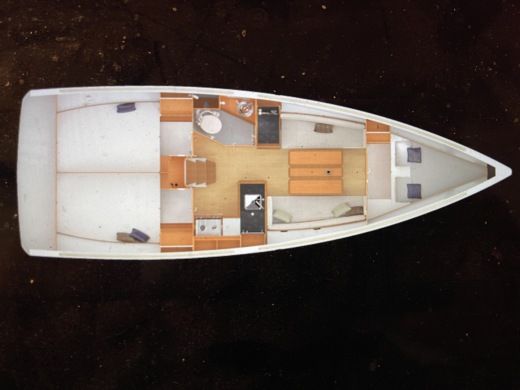 Sailboat Jeanneau Sun Odyssey 349 Boot Grundriss