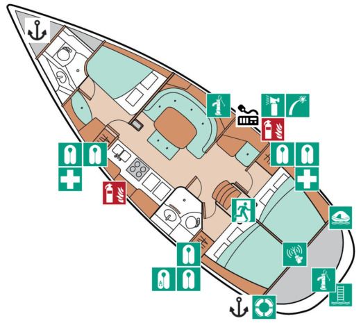 Sailboat Beneteau Oceanis 400 boat plan