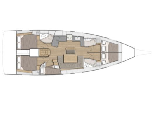 Sailboat Beneteau Oceanis 46.1 Planimetria della barca