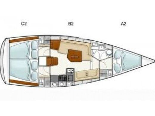 Sailboat HANSE 385 Boat design plan