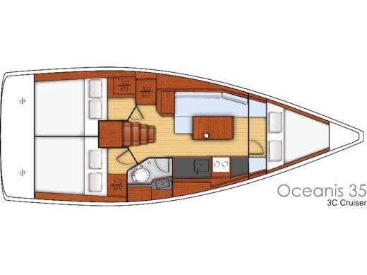 Sailboat BENETEAU OCEANIS 35 Planta da embarcação