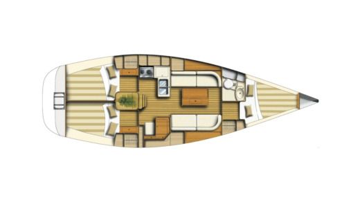 Sailboat DUFOUR 34 Plan du bateau