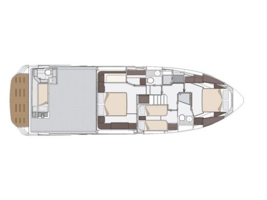 Motorboat  Azimut 53 Fly Plano del barco