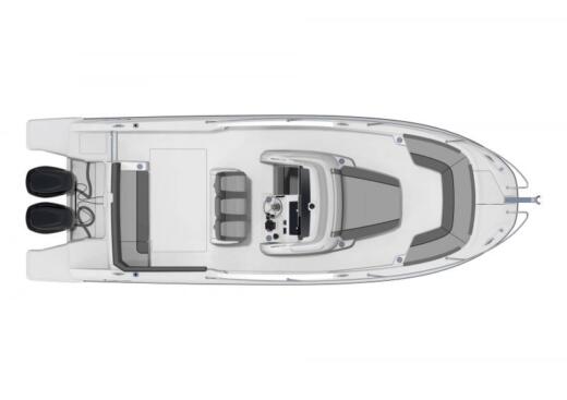Motorboat Jeanneau Cap Camarat 9.0 Cc Plattegrond van de boot
