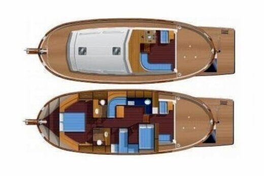 Motorboat Menorquin Yacht 120 Plano del barco