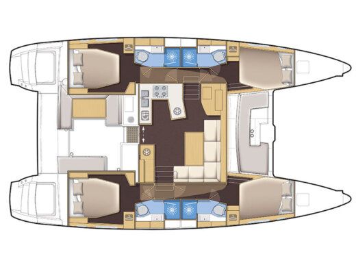 Catamaran LAGOON LAGOON 450 F boat plan
