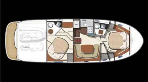 Motorboat Jeanneau Prestige 440 Boot Grundriss