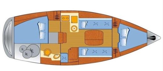 Sailboat Bavaria 30 Cruiser Plano del barco