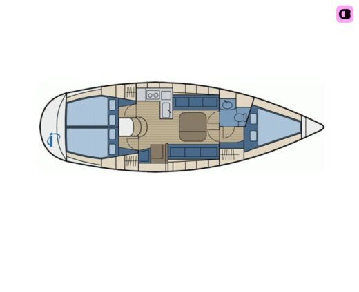 Sailboat Bavaria 36-3 Boot Grundriss