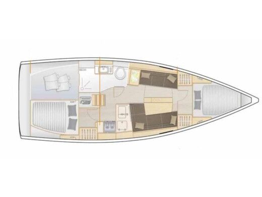 Sailboat  Hanse 348 Boat design plan